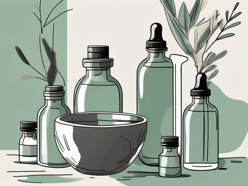 A collection of essential oil bottles