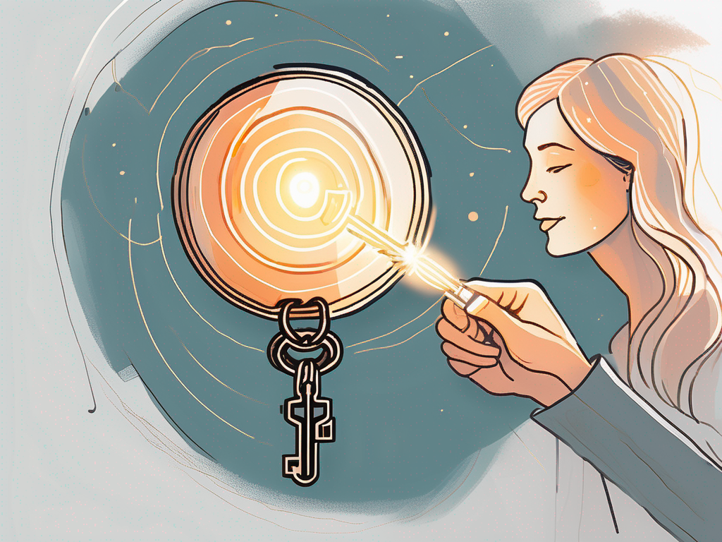 A key unlocking a glowing orb