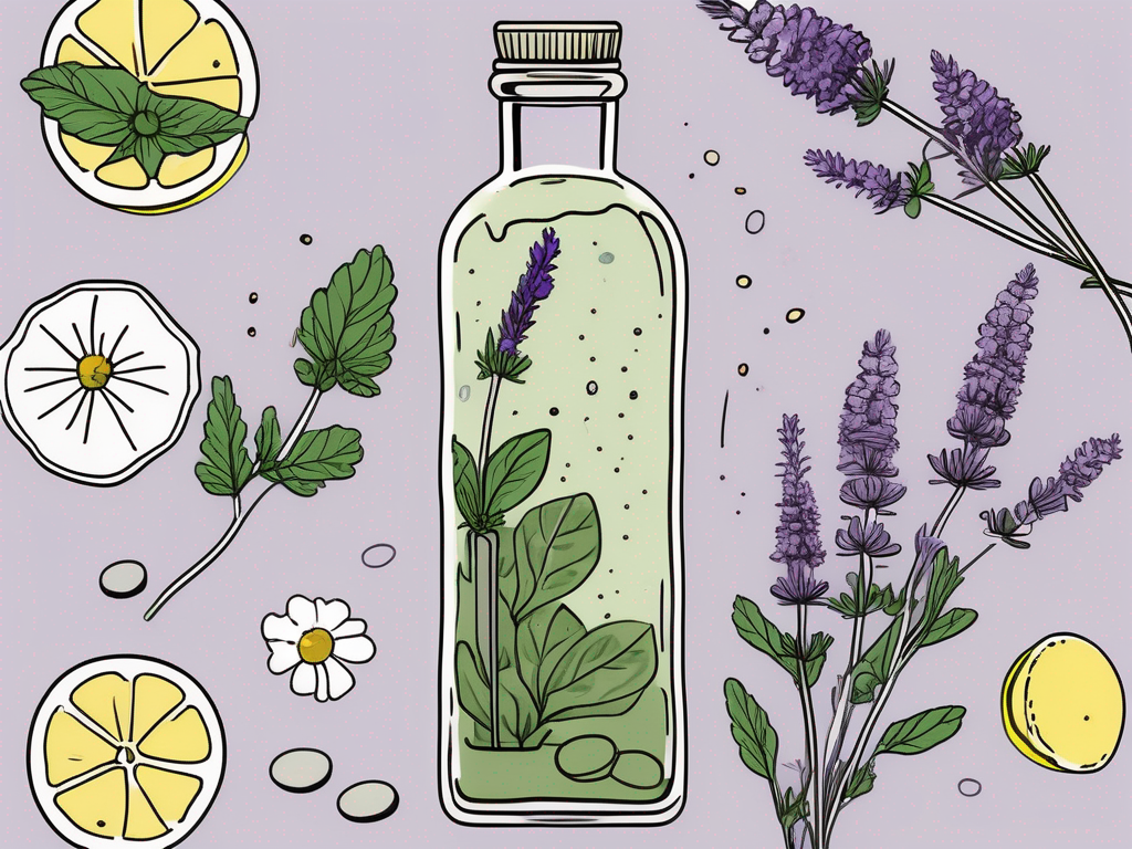 A collection of natural ingredients like lavender